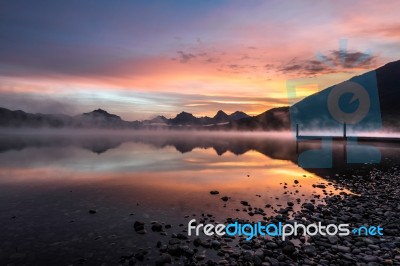 Lake Mcdonald Stock Photo