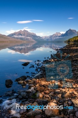 Lake Mcdonald Stock Photo