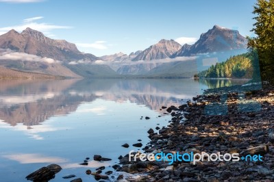 Lake Mcdonald Stock Photo