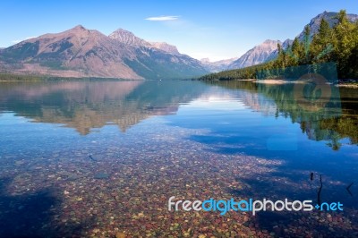 Lake Mcdonald Stock Photo