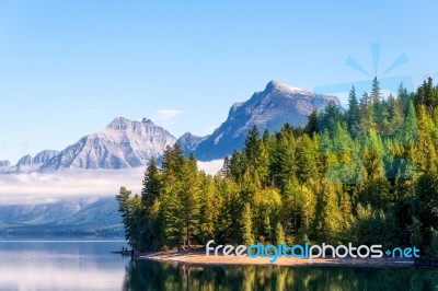 Lake Mcdonald Stock Photo