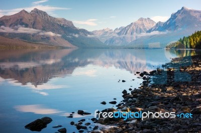 Lake Mcdonald Stock Photo