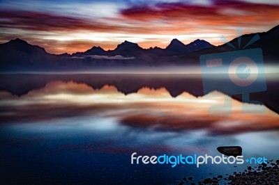 Lake Mcdonald Stock Photo