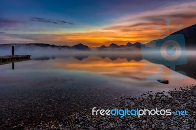 Lake Mcdonald Stock Photo