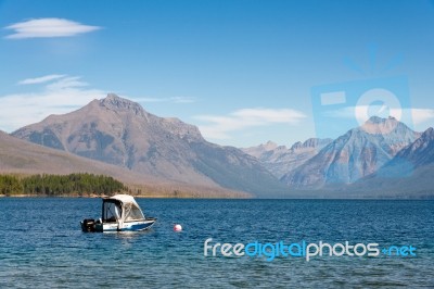 Lake Mcdonald, Montana/usa - September 20 : View Of Lake Mcdonal… Stock Photo