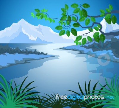 Lake Scene Stock Image