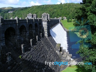 Lake Vyrnwy Dam Stock Photo