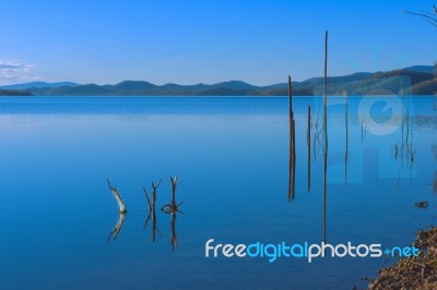 Lake Wivenhoe In Queensland During The Day Stock Photo