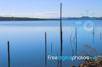 Lake Wivenhoe In Queensland During The Day Stock Photo