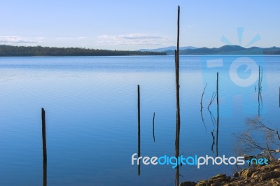 Lake Wivenhoe In Queensland During The Day Stock Photo