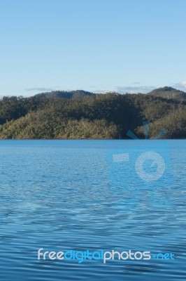 Lake Wivenhoe In Queensland During The Day Stock Photo