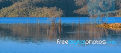 Lake Wivenhoe In Queensland During The Day Stock Photo