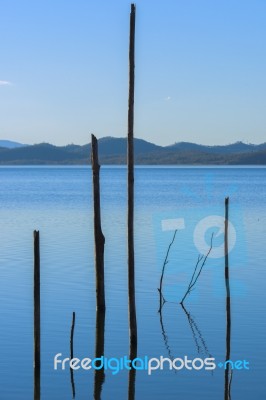 Lake Wivenhoe In Queensland During The Day Stock Photo