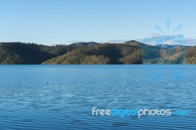 Lake Wivenhoe In Queensland During The Day Stock Photo