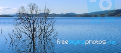 Lake Wivenhoe In Queensland During The Day Stock Photo