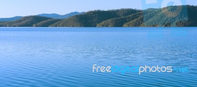 Lake Wivenhoe In Queensland During The Day Stock Photo