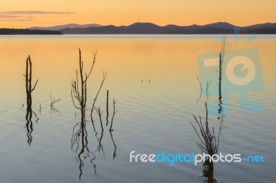 Lake Wivenhoe In Queensland During The Day Stock Photo