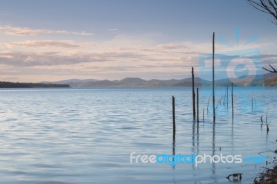 Lake Wivenhoe In Queensland During The Day Stock Photo