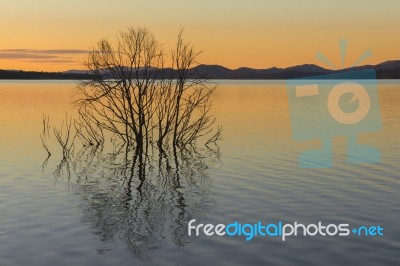 Lake Wivenhoe In Queensland During The Day Stock Photo