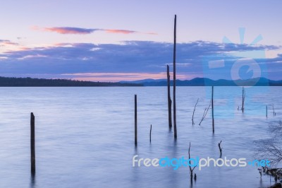 Lake Wivenhoe In Queensland During The Day Stock Photo