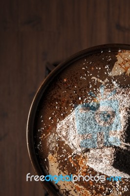 Lamingtons On A Baking Tray Stock Photo