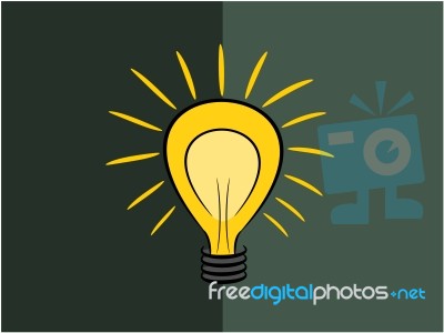 Lamp Of Think Idea Illustration Stock Image