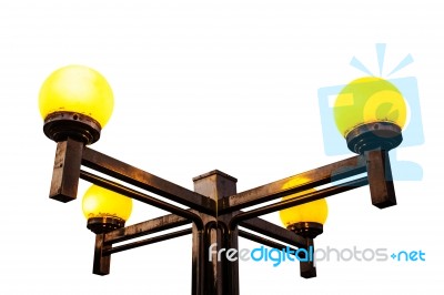 Lamp On White Background Stock Photo