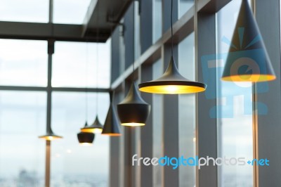 Lamps Interior Design Stock Photo