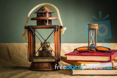 Lamps With A Vintage Stock Photo