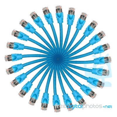 Lan Cable Abstract Circle Shape Stock Photo