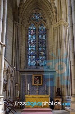 Lancing West Sussex/uk - April 20 : Interior View Of Lancing Col… Stock Photo