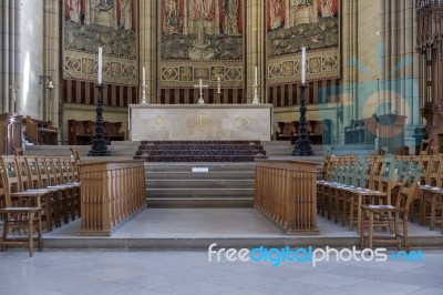 Lancing West Sussex/uk - April 20 : Interior View Of Lancing Col… Stock Photo