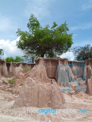 Land erosion Stock Photo