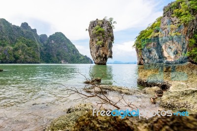 Landscape Khao Tapu Or James Bond Island Stock Photo