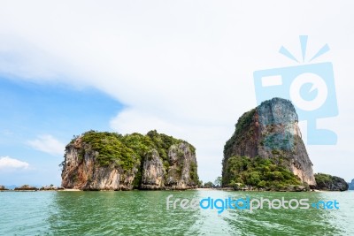 Landscape Khaotapu Or James Bond Island Stock Photo