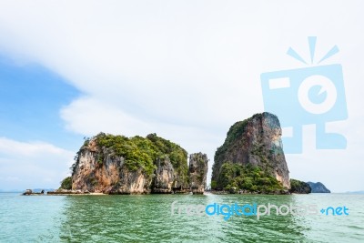 Landscape Khaotapu Or James Bond Island Stock Photo