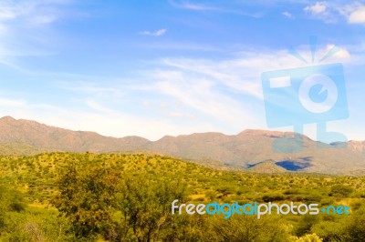 Landscape Near Windhoek In Namibia Stock Photo