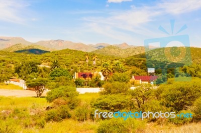 Landscape Near Windhoek In Namibia Stock Photo