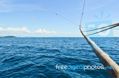 Landscape Of Blue Sea Stock Photo