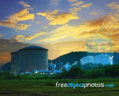 Landscape Of Construction Site  Oil Storage Tank In Refinery  Pe… Stock Photo