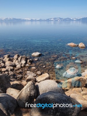 Landscape Of Lake Tahoe Stock Photo