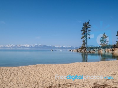 Landscape Of Lake Tahoe Stock Photo