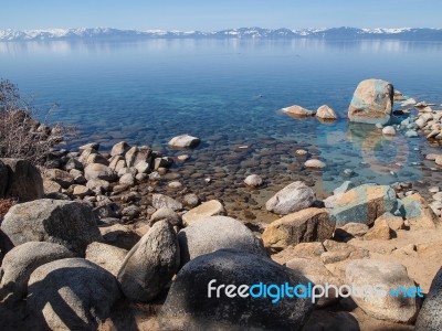 Landscape Of Lake Tahoe Stock Photo