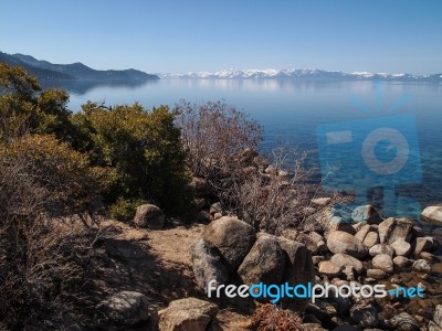 Landscape Of Lake Tahoe Stock Photo