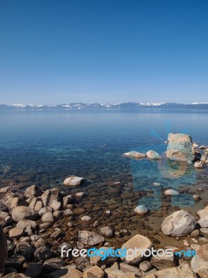 Landscape Of Lake Tahoe Stock Photo