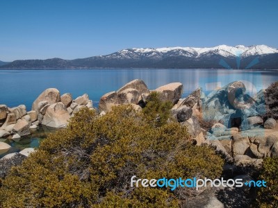 Landscape Of Lake Tahoe Stock Photo