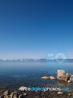 Landscape Of Lake Tahoe Stock Photo