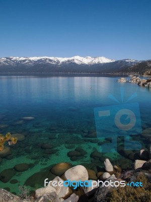 Landscape Of Lake Tahoe Stock Photo