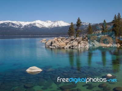 Landscape Of Lake Tahoe Stock Photo