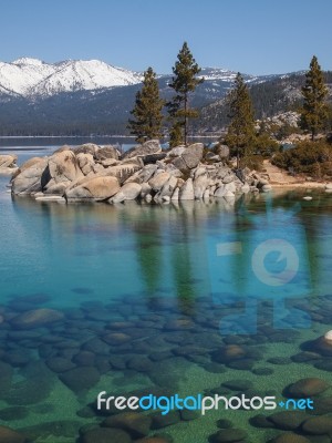 Landscape Of Lake Tahoe Stock Photo